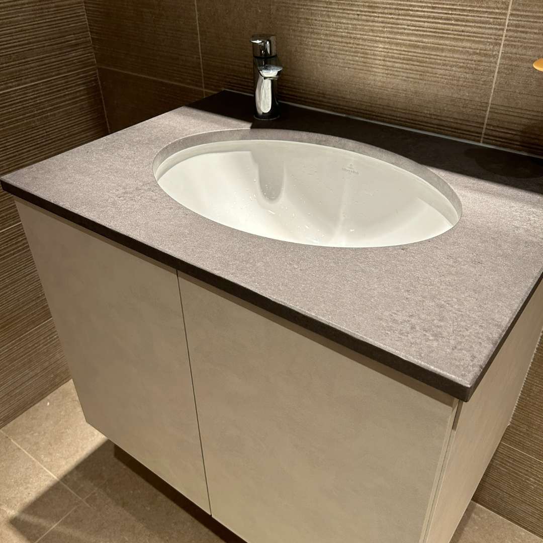 Bathroom cabinet wrap