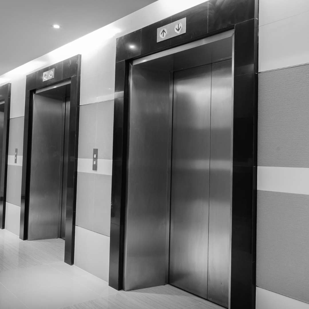 Elevator doors vinyl wrapped in downtown dubai