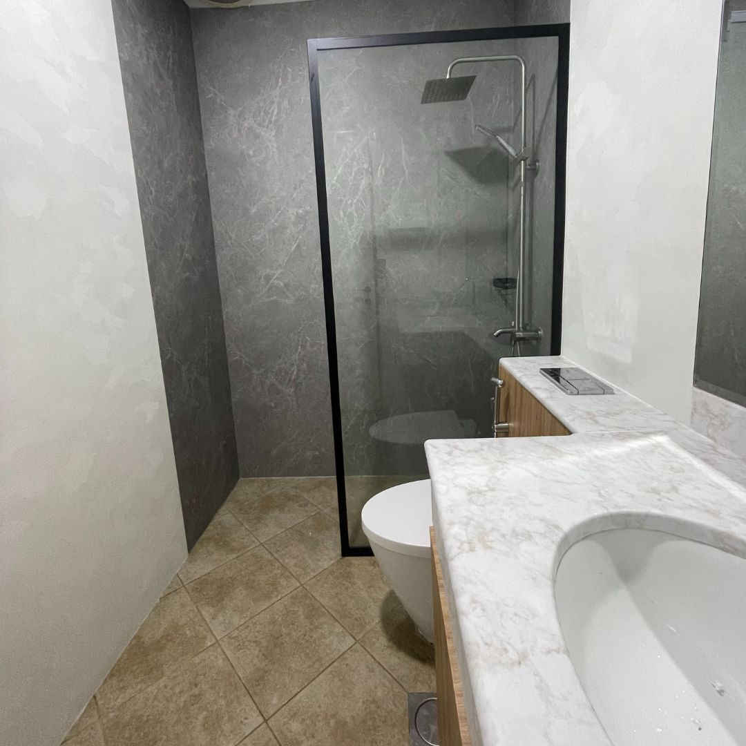 Bathroom Wrapping Dubai By Nova Wrap after wall and counter wrap