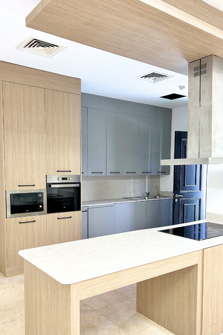Kitchen wrapping Dubai after light wood wrap