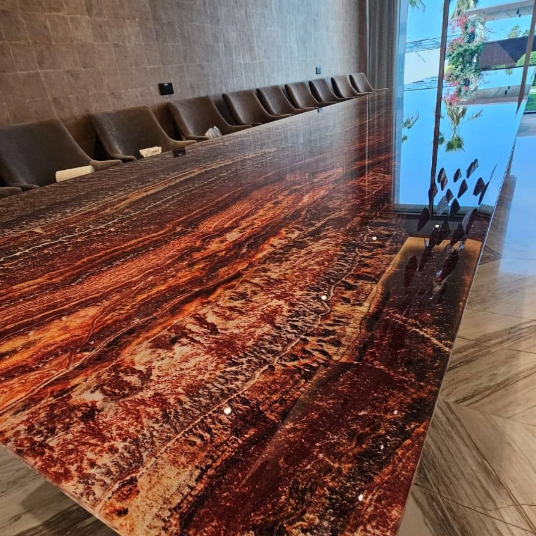Marble table surface protection film