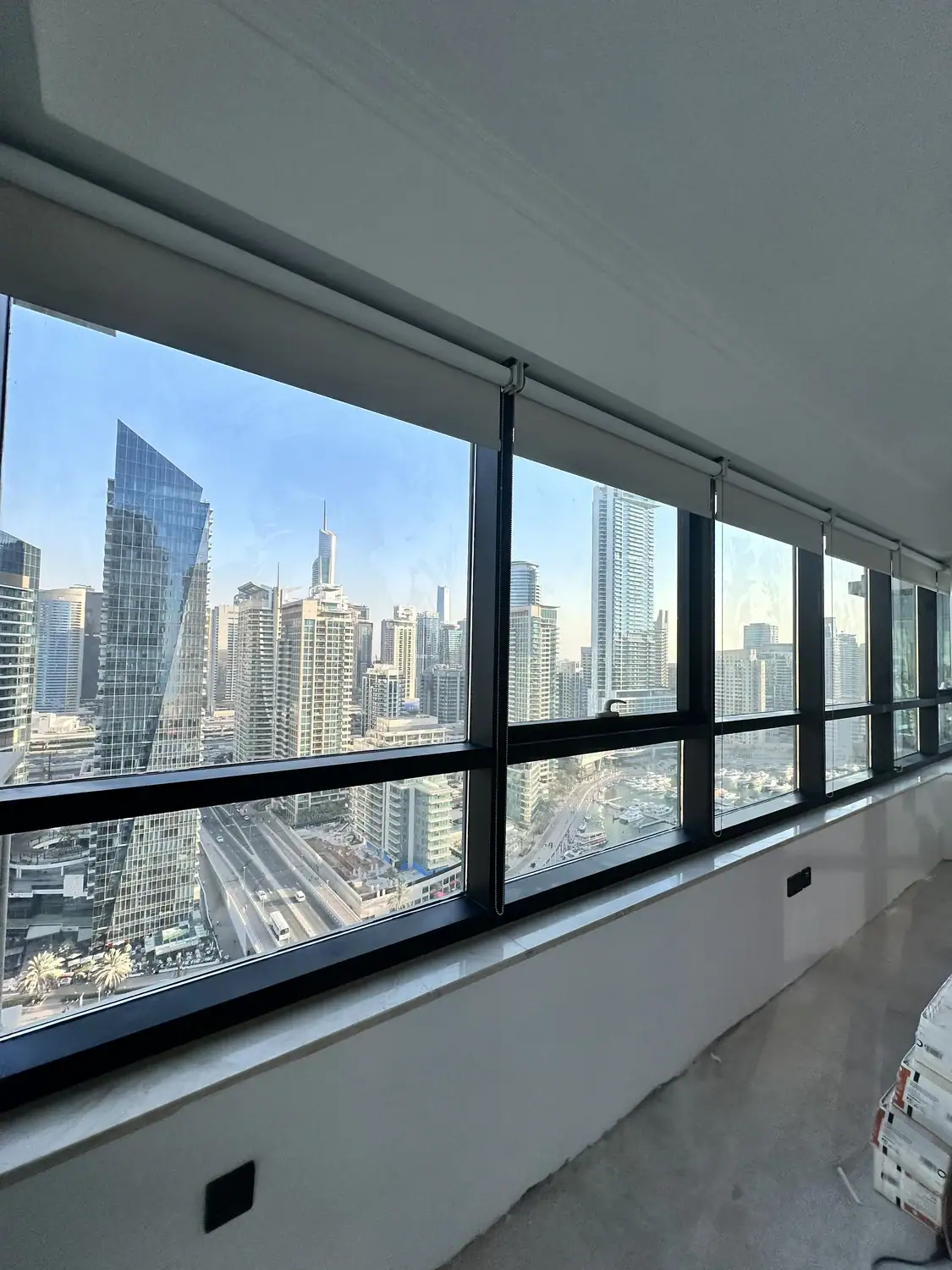 Window frame wrapping in Marina Quays, Dubai Marina